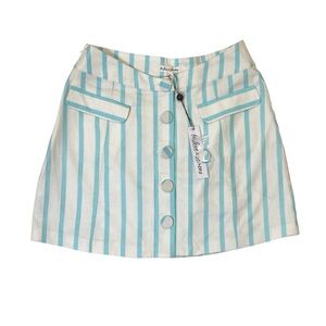 For Love & Lemons Striped Mini Skirt NWT Size L